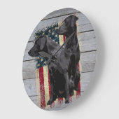 Patriottic Labrador Retriever, Amerikaans vlaggens Grote Klok (Hoek)