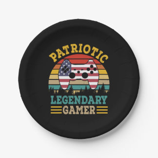 Patriottic Legendary Gamer American Independence Papieren Bordje