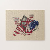 Patriottic Liberty Bell Jigzaag Puzzle Legpuzzel (Horizontaal)
