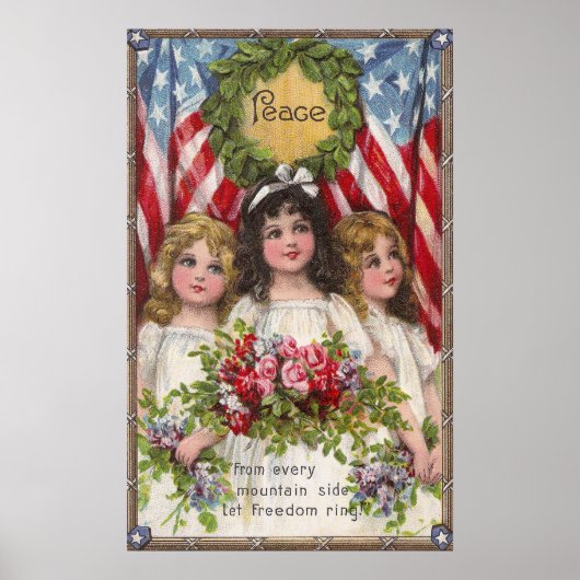 Patriottic Liberty Girls Poster (Voorkant)