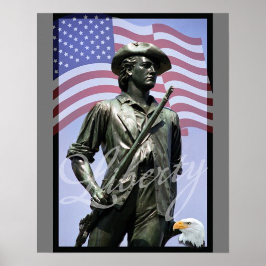 Patriottic Liberty Minuteman Poster (Voorkant)