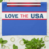 Patriottic Love USA Flag Kitchen Towel Theedoek (Gevouwen)
