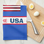 Patriottic Love USA Flag Kitchen Towel Theedoek (Quarter Fold)