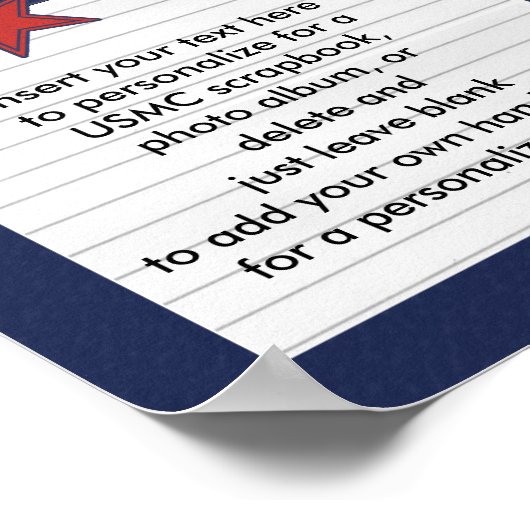 Patriottic Marine Corps Photo Collage Poster (Hoek)