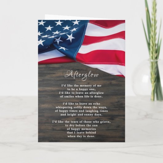 Patriottic Memorial Veteran Funeral Order Service Programma (Achterkant)