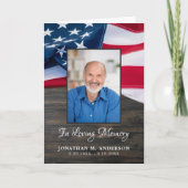 Patriottic Memorial Veteran Funeral Order Service Programma (Voorkant)