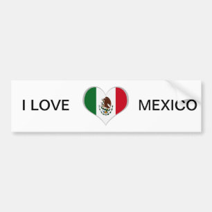Patriottic Mexico vlag hart Bumpersticker