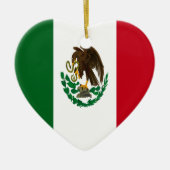 Patriottic Mexico vlag hart Keramisch Ornament (Voorkant)