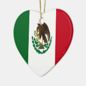 Patriottic Mexico vlag hart Keramisch Ornament (Links)