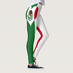 Patriottic Mexico vlag hart Leggings