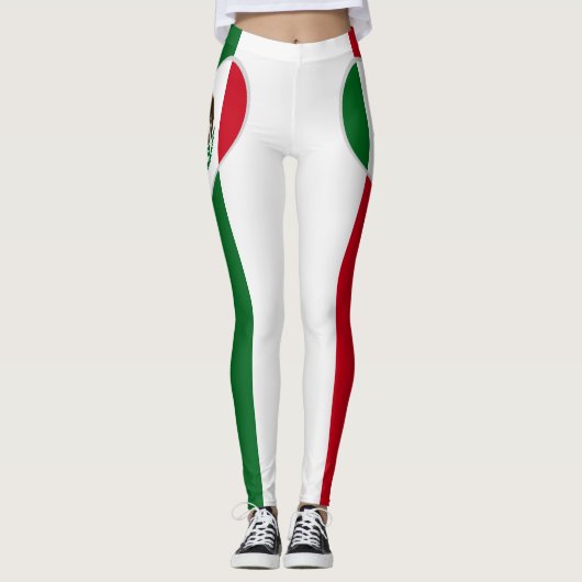 Patriottic Mexico vlag hart Leggings (Voorkant)