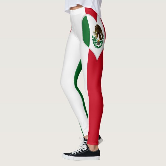 Patriottic Mexico vlag hart Leggings (Links)