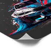 Patriottic Paint Splatter BMW Poster (Hoek)