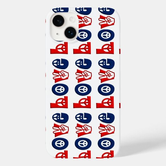 Patriottic Peace LOVE Case-Mate iPhone Case (Achterkant)