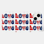 Patriottic Peace LOVE Case-Mate iPhone Case (Achterkant (horizontaal))