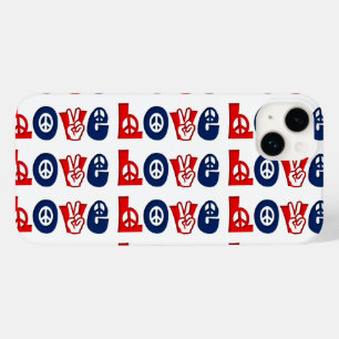 Patriottic Peace LOVE Case-Mate iPhone Case