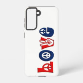 Patriottic Peace LOVE Samsung Galaxy Hoesje (Achterkant)