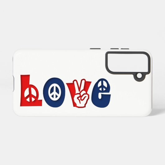 Patriottic Peace LOVE Samsung Galaxy Hoesje (Achterkant horizontaal)