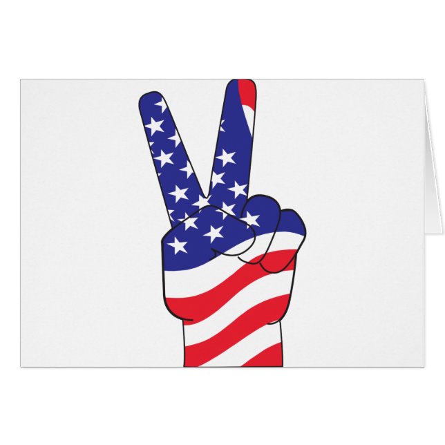 Patriottic Peace Sign USA (Voorkant Horizontaal)