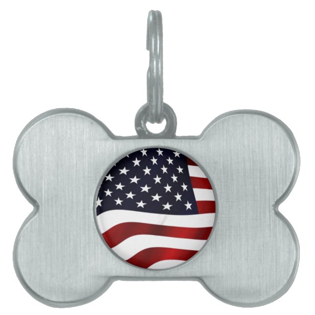 Patriottic Pet Tag Huisdieren Naamplaatje (voorkant)