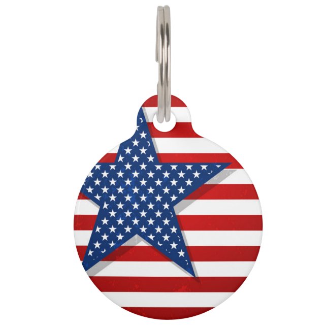 Patriottic Pet Tag Huisdierpenning (Voorkant)