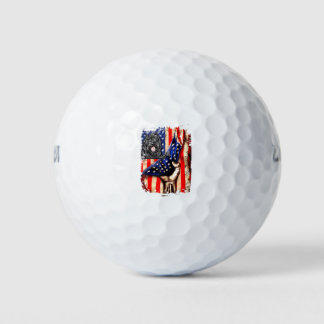 Patriottic Portugal Water Dog American Flag Dog Golfballen
