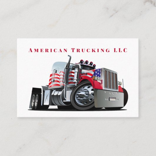 Patriottic Professional Transport Trucking Company Visitekaartje (Voorkant)