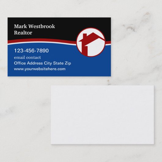 Patriottic Realtor Professional Visitekaartje (Voorkant / Achterkant)