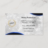 Patriottic Red White Blue Fireworks-Logo Visitekaartje (Achterkant)