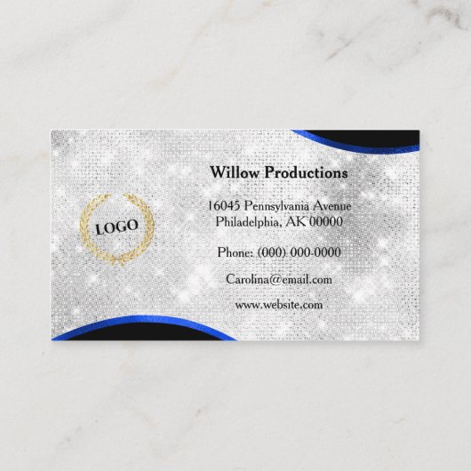 Patriottic Red White Blue Fireworks-Logo Visitekaartje (Achterkant)