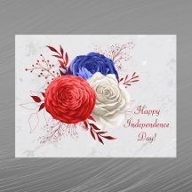 Patriottic Red White Blue Floral Bouquet