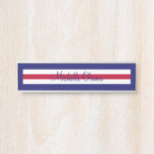 Patriottic Red White Blue Hanging Name Bord Deurbordje (Voorkant)