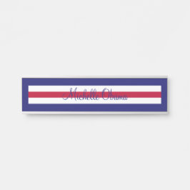 Patriottic Red White Blue Hanging Name Bord Deurbordje