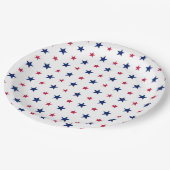 Patriottic Red White Blue Stars Verenigde Staten Papieren Bordje (Gekanteld)