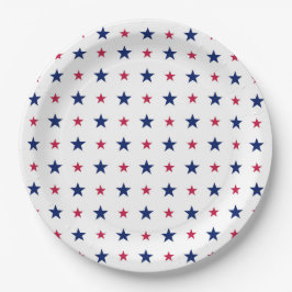 Patriottic Red White Blue Stars Verenigde Staten Papieren Bordje