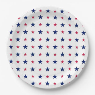 Patriottic Red White Blue Stars Verenigde Staten Papieren Bordje
