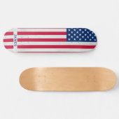 Patriottic Red White Blue USA Amerikaanse vlag Persoonlijk Skateboard (Horizontaal)