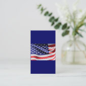Patriottic Red White en Blue USA American Flag Visitekaartje (Staand voorkant)