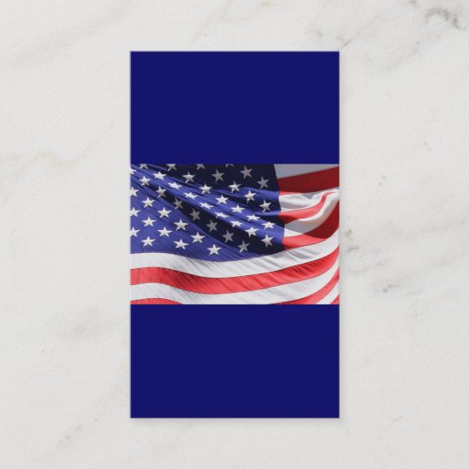Patriottic Red White en Blue USA American Flag Visitekaartje (Voorkant)