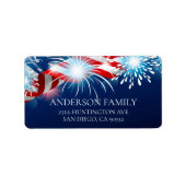 Patriottic Return Address Label (Voorkant)