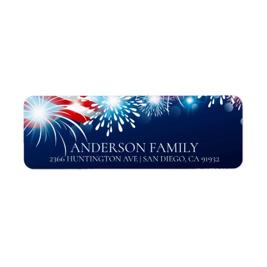 Patriottic Return Address Label (Voorkant)