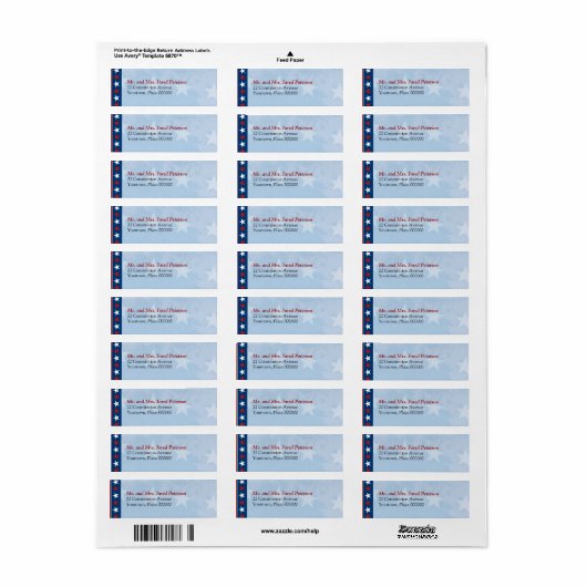 Patriottic Return Address Label (Full Sheet)