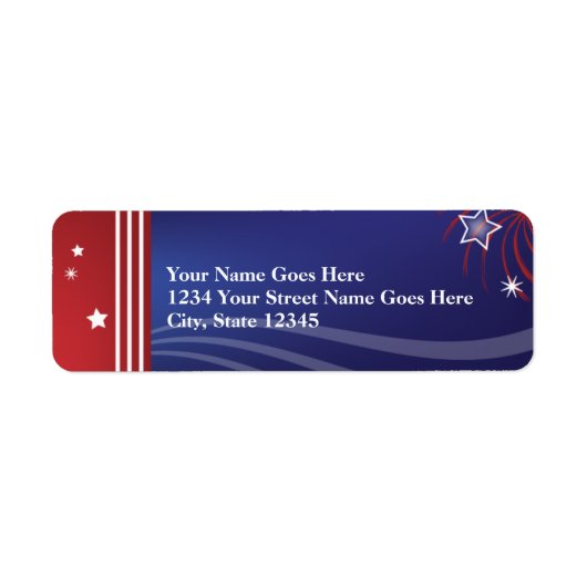 Patriottic Return Address Label (Voorkant)