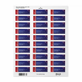 Patriottic Return Address Label (Full Sheet)