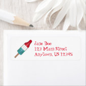 Patriottic Rocket Pop Popsicle Fireworks, 4 juli Etiket (Insitu)