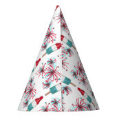 Patriottic Rocket Pop Popsicle Fireworks, 4 juli Feesthoedjes (Achterkant)