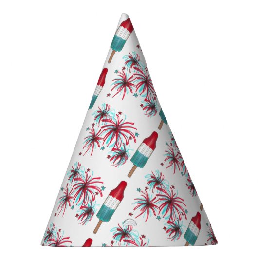 Patriottic Rocket Pop Popsicle Fireworks, 4 juli Feesthoedjes (Rechts)