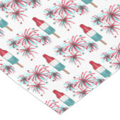 Patriottic Rocket Pop Popsicle Fireworks, 4 juli Korte Tafelloper (Hoek)