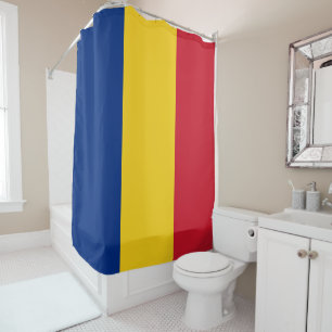 Patriottic Romania vlag Roemeens Douchegordijn