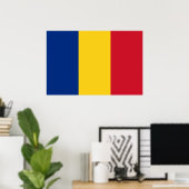 Patriottic Romania vlag Roemeens Poster (Thuiskantoor)